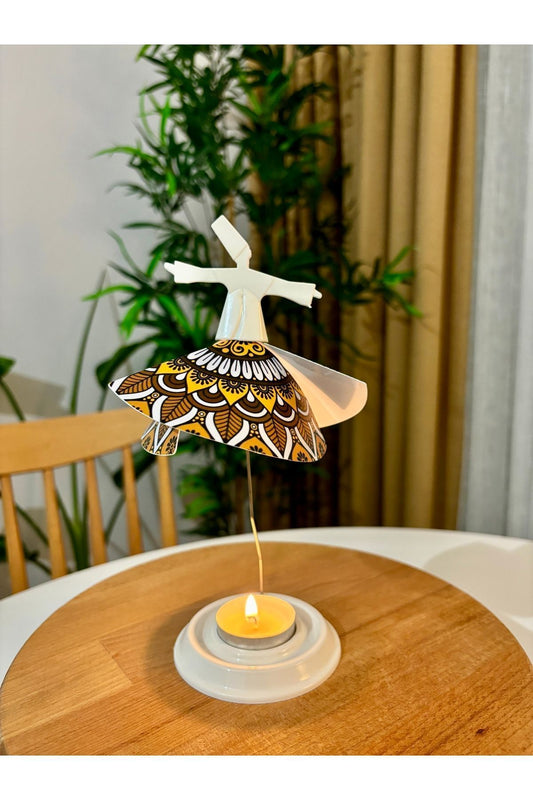 Mum Işığıyla Dönen Semazen - Dönen Mumluk - Kamer