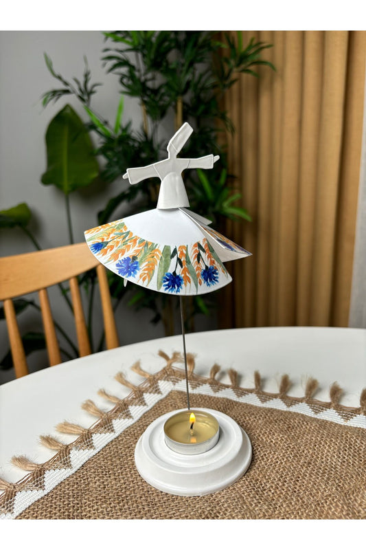 Mum Işığıyla Dönen Semazen - Dönen Mumluk - Isıyla Dönen Mumluk S18