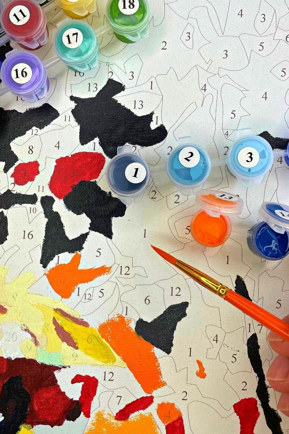 Kişiye Özel Yapım Sayılarla Boyama Seti Tuvale Gerili Boyalar Ve Fırçalar Dahil