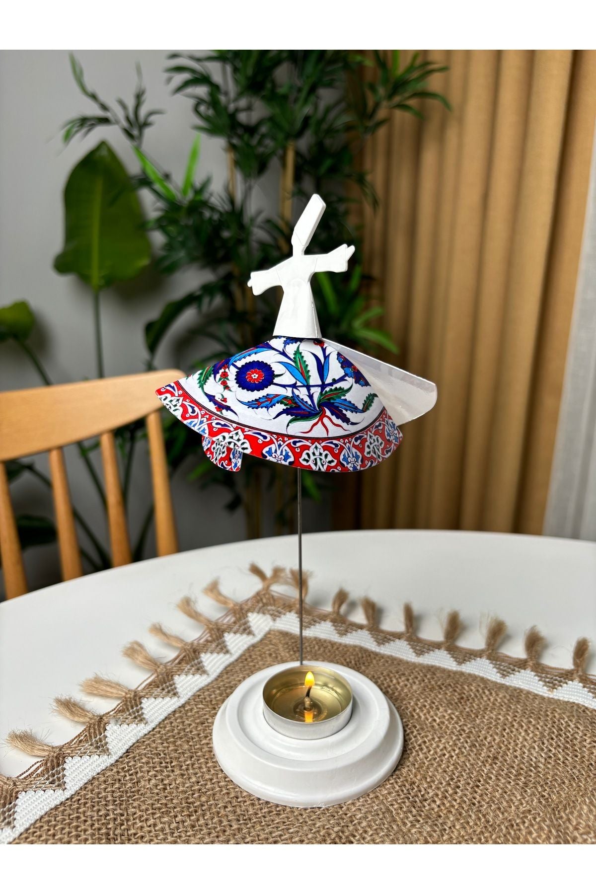 Mum Işığıyla Dönen Semazen - Dönen Mumluk - Isıyla Dönen Mumluk S20