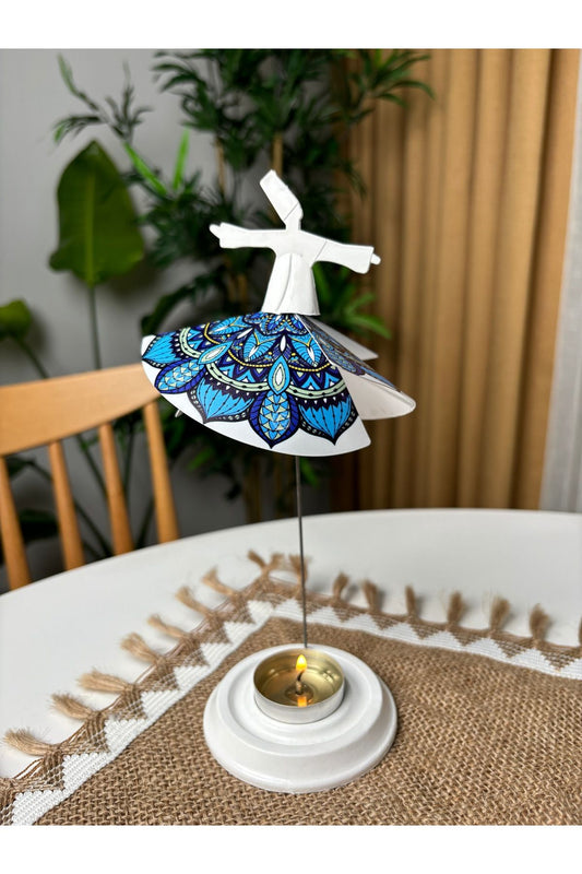 Mum Işığıyla Dönen Semazen - Dönen Mumluk - Isıyla Dönen Mumluk S24