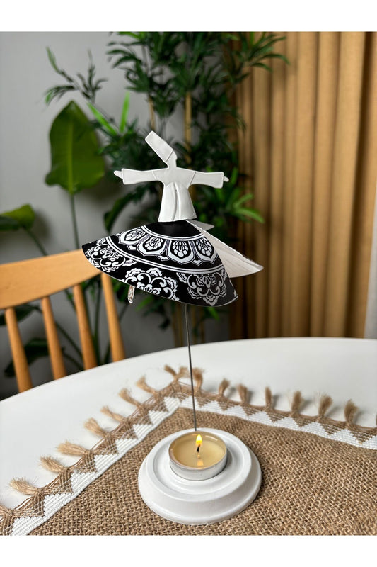 Mum Işığıyla Dönen Semazen - Dönen Mumluk - Isıyla Dönen Mumluk S17