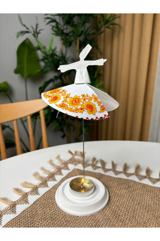 Mum Işığıyla Dönen Semazen - Dönen Mumluk - Isıyla Dönen Mumluk S22