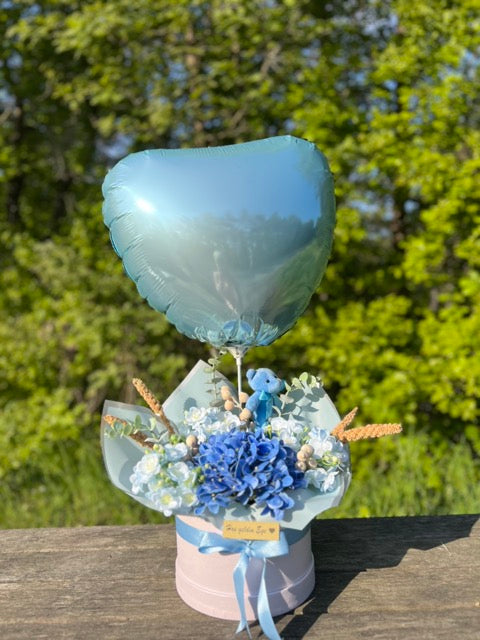 Blue Love Kutuda Ortanca Aranjman