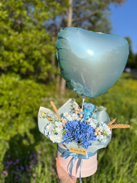 Blue Love Kutuda Ortanca Aranjman