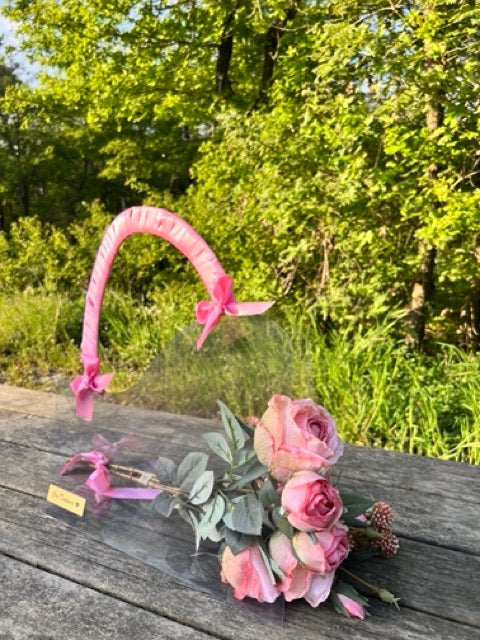 Şeffaf Çantada Pembe Güller