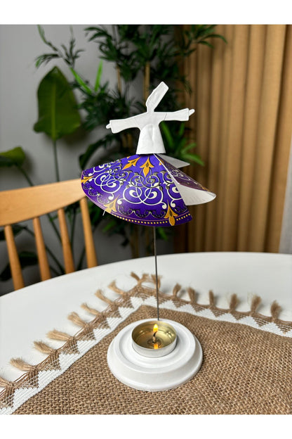 Mum Işığıyla Dönen Semazen - Dönen Mumluk - Isıyla Dönen Mumluk S21