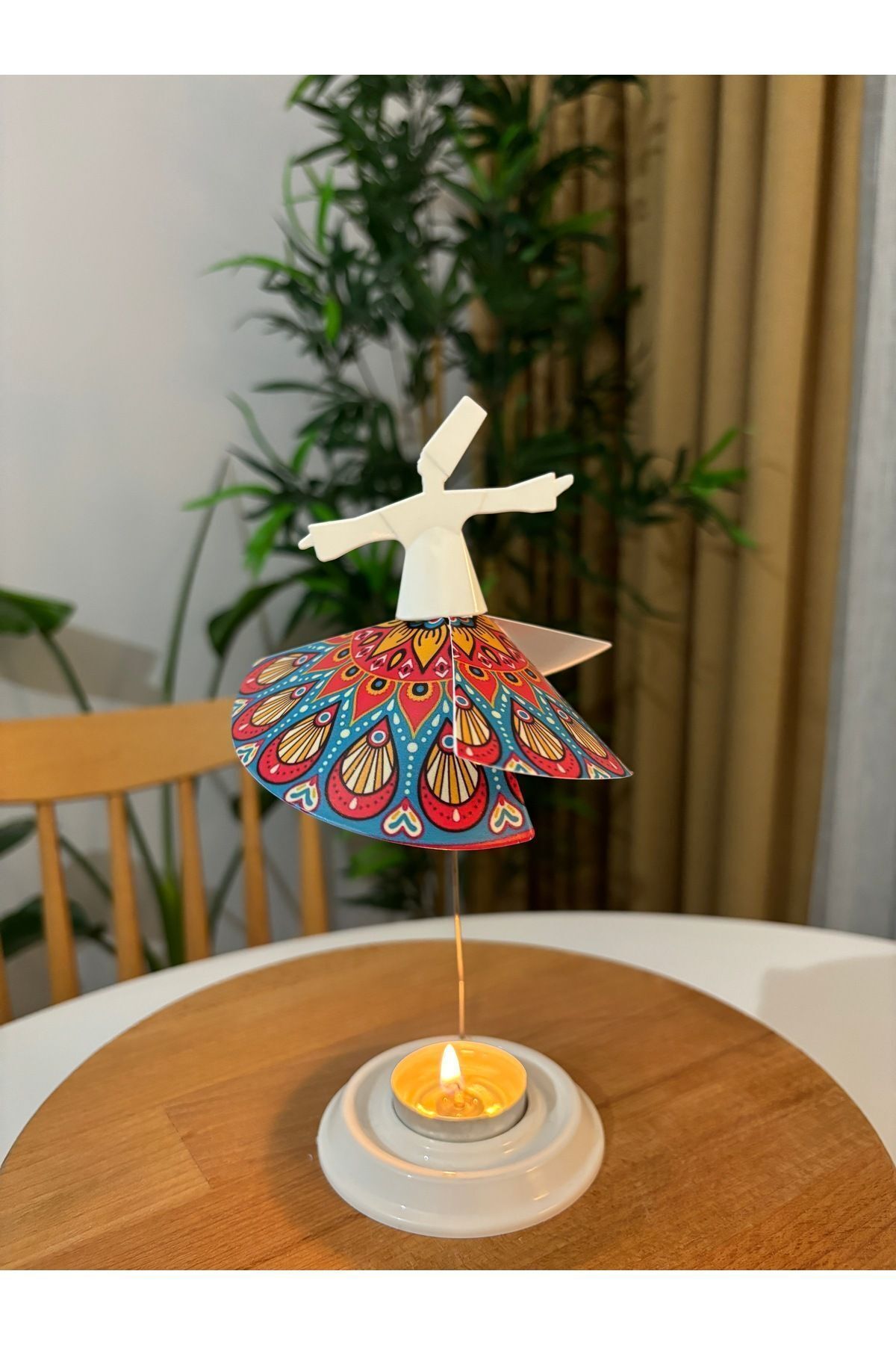 Mum Işığıyla Dönen Semazen - Dönen Mumluk - Şems
