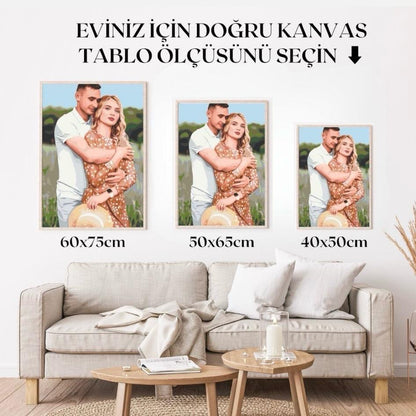 Kişiye Özel Yapım Sayılarla Boyama Seti Tuvale Gerili Boyalar Ve Fırçalar Dahil